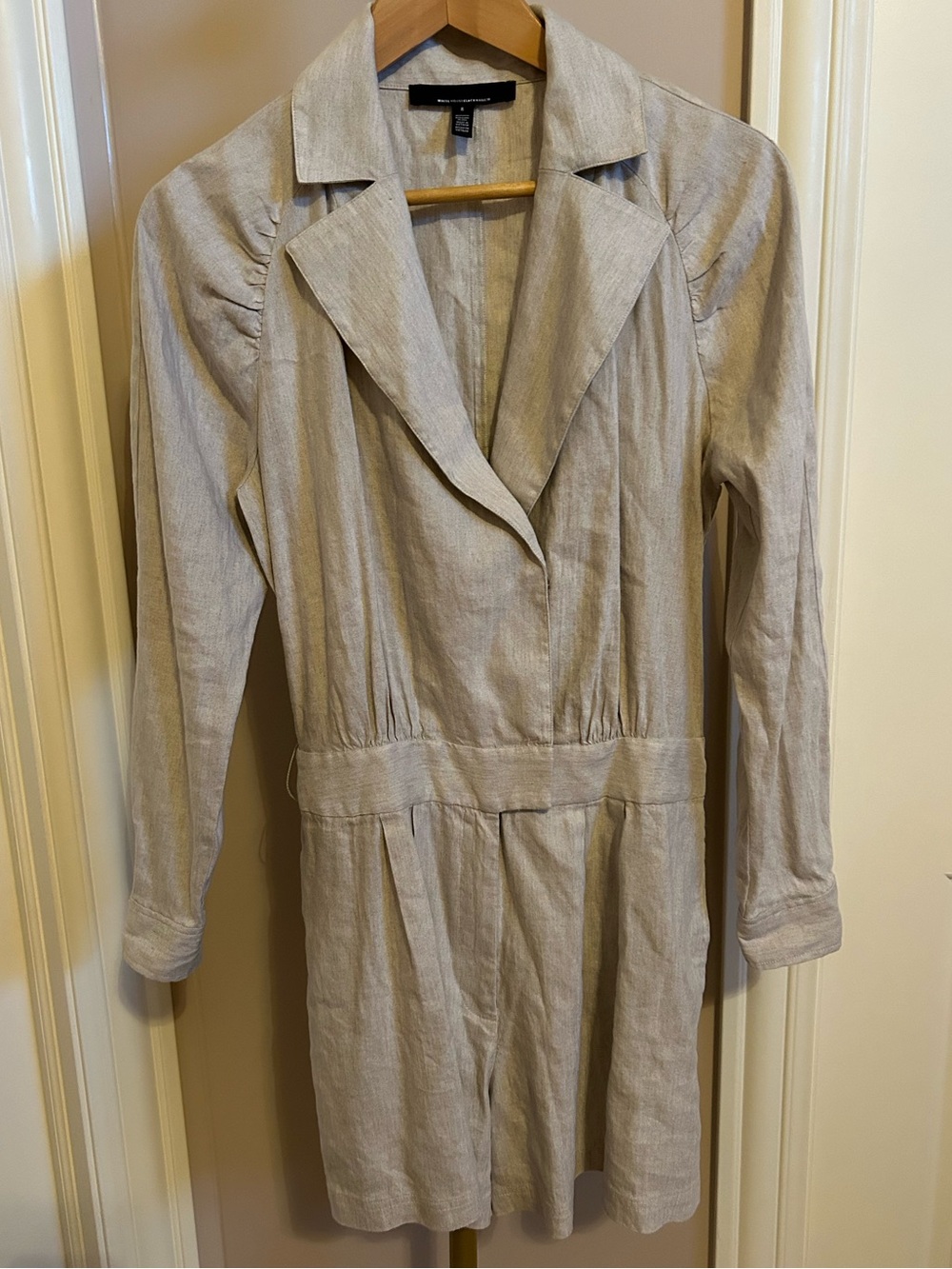 White House Black Market Linen Shorts Romper (size 8)No Belt - Picture 3 of 8